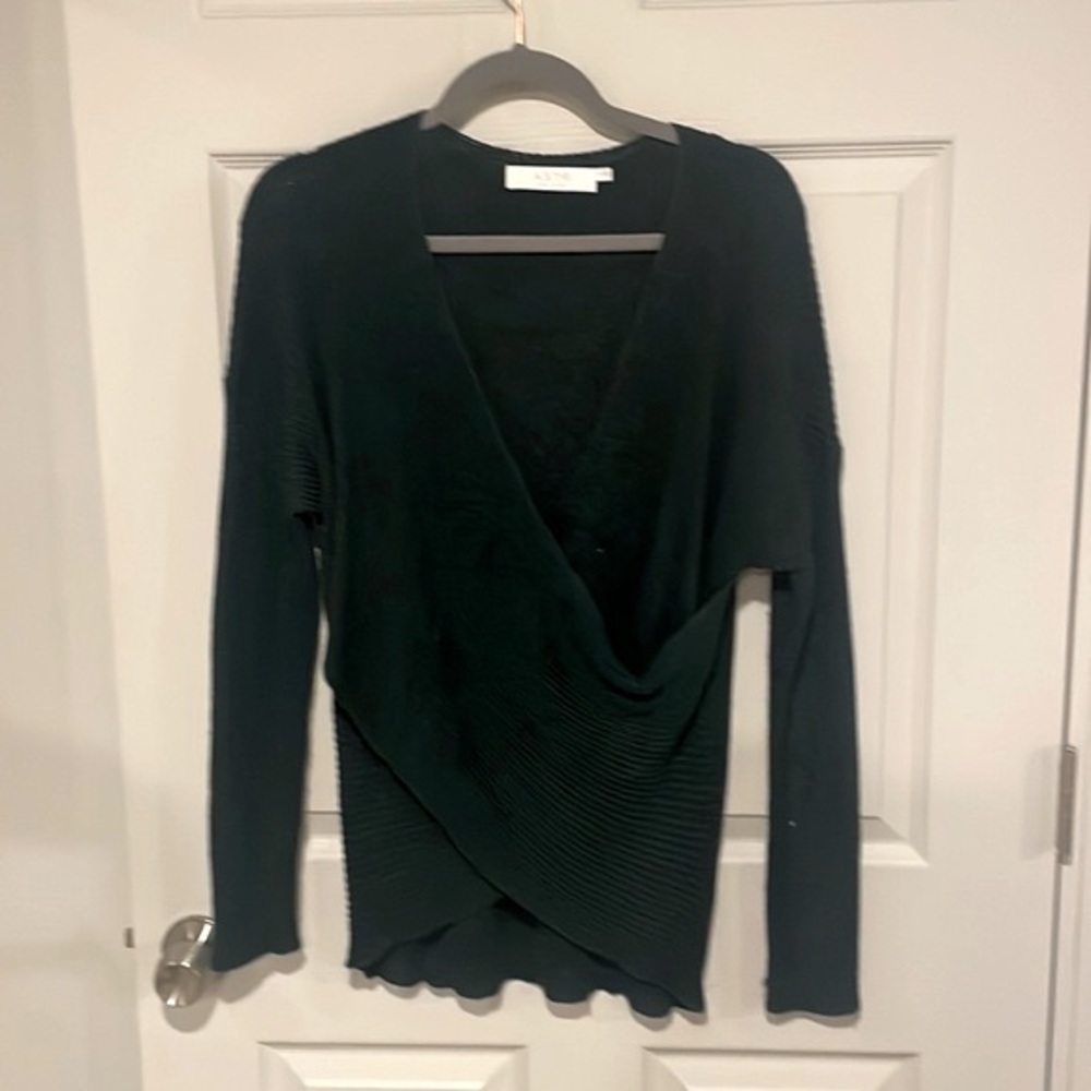 ASTR The Label Green Wrap Sweater